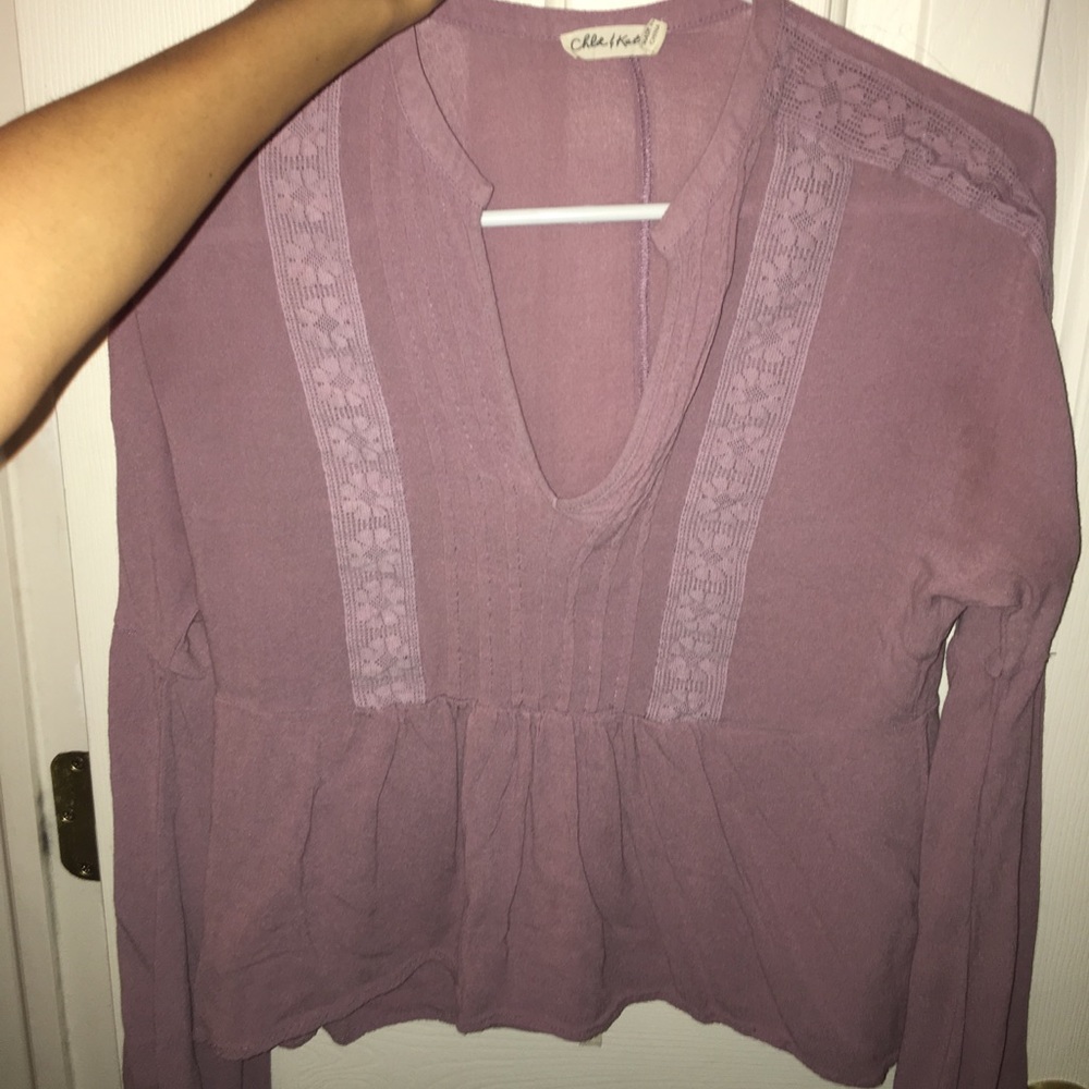 Lavender cropped top